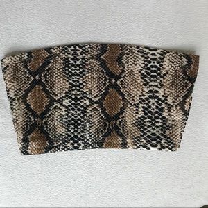Brand New Snakeskin Print Strapless Top